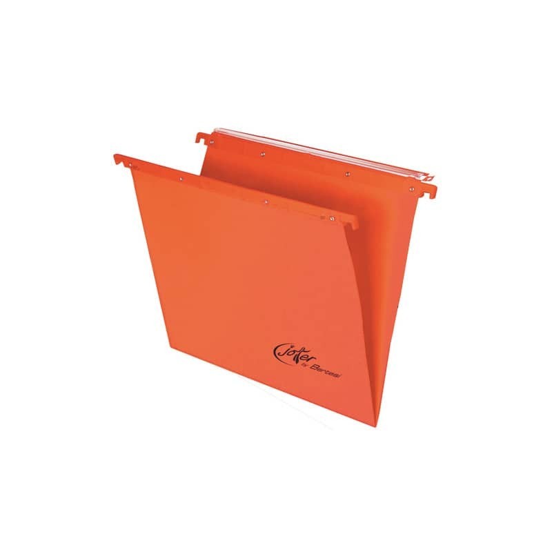 Cartelle sospese orizzontali per cassetti Linea Joker 33 cm fondo V -  arancio conf. 25 pezzi 400/