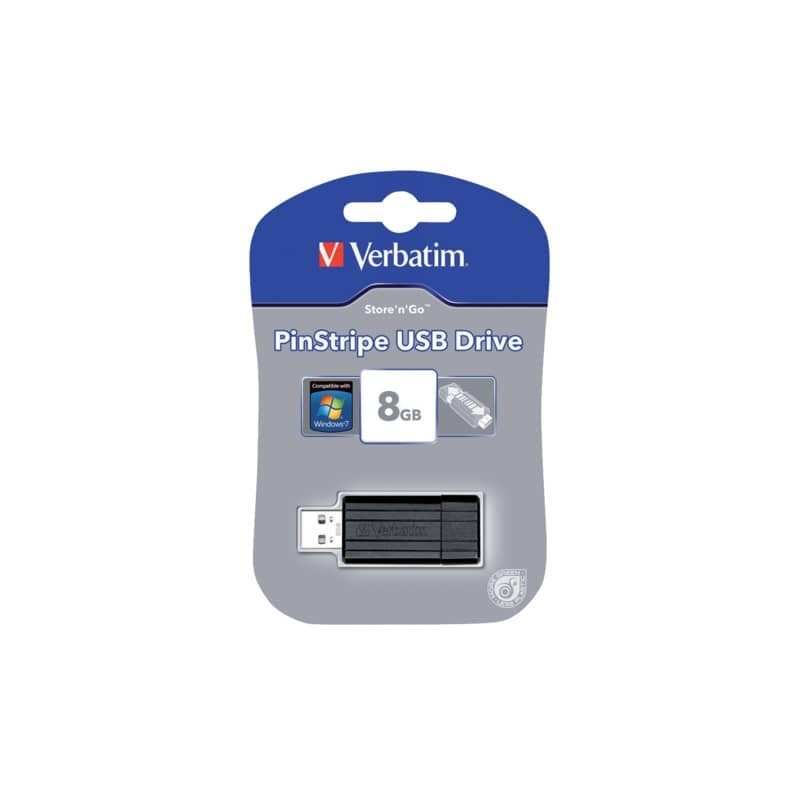 Chiavetta USB PinStripe 2.0 Verbatim 8 GB 49062
