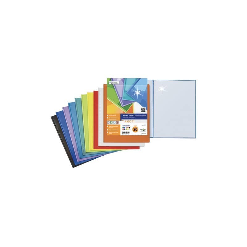 Portalistini personalizzabili Sei Rota Asso TI 22x30 cm assortiti - 50 buste 57225090 (Conf.10)