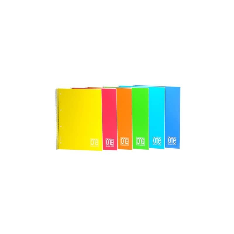 Quaderno spiralato One Color A5 - 80 g/m² - 80+1 ff - 5M - colori assortiti - 2938 (Conf.6)