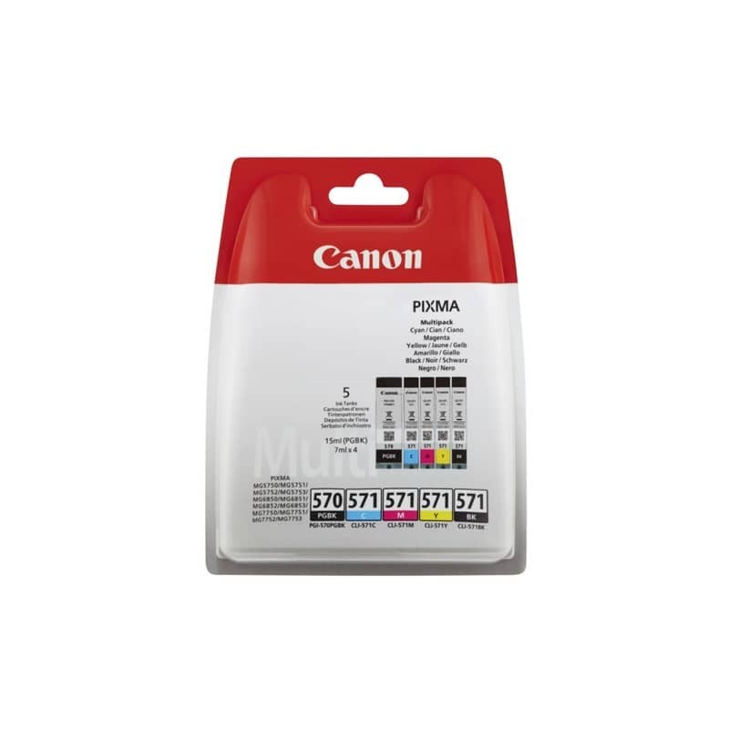 Cartuccia inkjet PGI-570/CLI-571 Canon Nero-ciano-magenta-giallo 0372C004