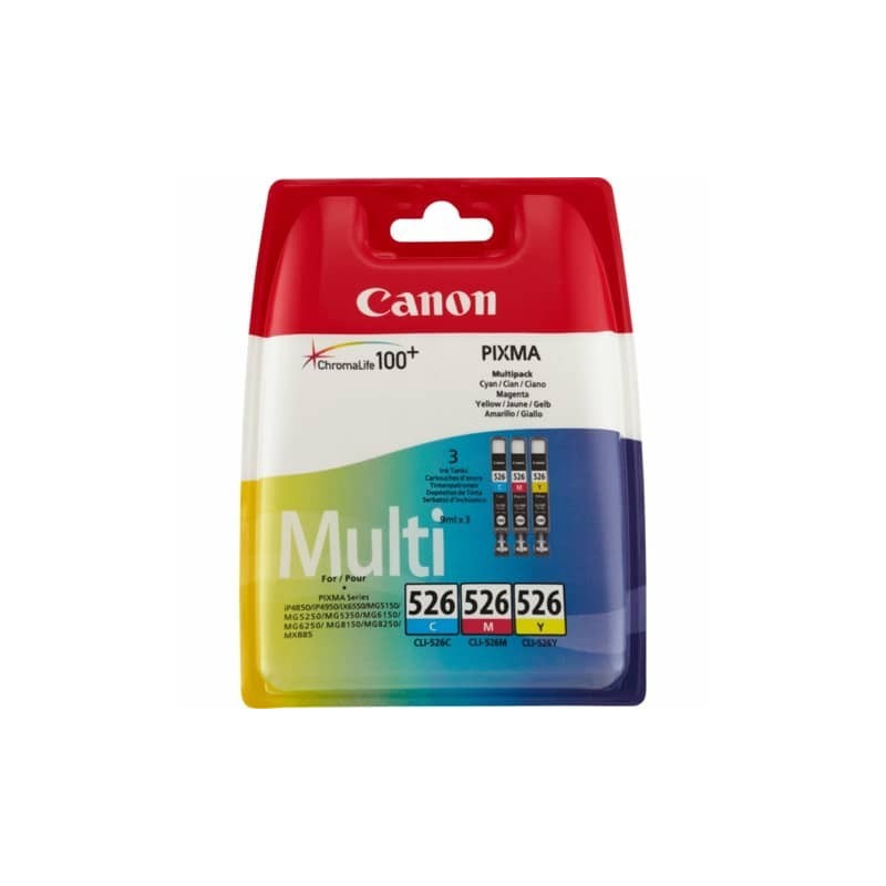 Cartuccia inkjet CL-526 Canon capacità standard 3x9 ml combo-pack Ciano-Magenta-Giallo - 4541B009