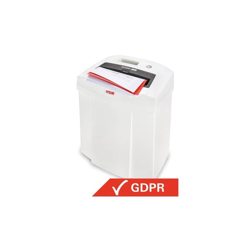 Distruggidocumenti uso moderato HSM SECURIO C14 - P-2 - 20 L - taglio a a strisce 3,9 mm - bianco - 2250111