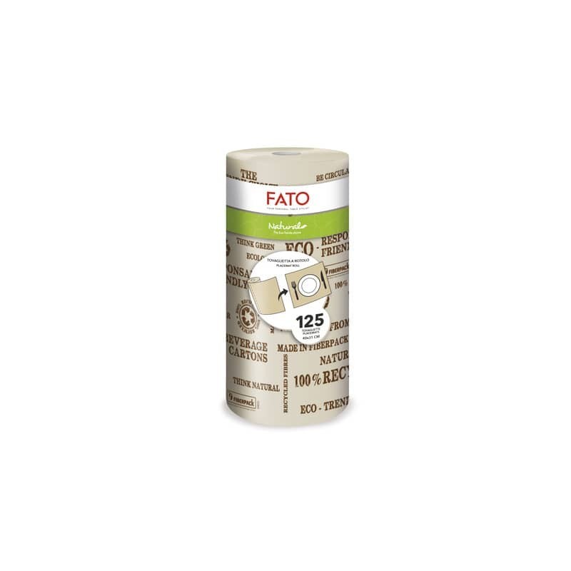 Tovaglietta a 3 veli Fato Natural in rotolo da 125 strappi di 312x400 mm 881231