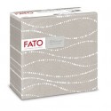 Tovaglioli piegati 1 velo Fato Tablewear 40x40 cm  pura cellulosa decoro Perle tortora conf. 50 pezzi - 88446600