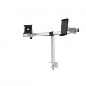 Braccio porta monitor per 1 schermo max 27" e 1 tablet max 13" DURABLE argento metallizzato 780x445x190 mm - 5087-23