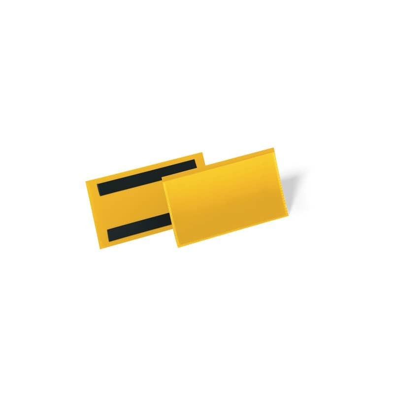 Tasche per identificazione a fissaggio magnetico DURABLE 163x81,5 mm giallo Conf. 50 pz - 1742-04