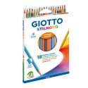 Matite colorate Giotto Stilnovo assortiti Astuccio da 18 - F278200