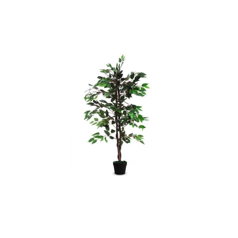 Pianta artificiale albero di fico Paperflow poliestere verde tronco in legno - h. 120 cm - K700136