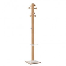 Appendiabiti da terra in legno Paperflow 8 ganci Wood Range Modello C  35x35x178 cm bianchi - K700010