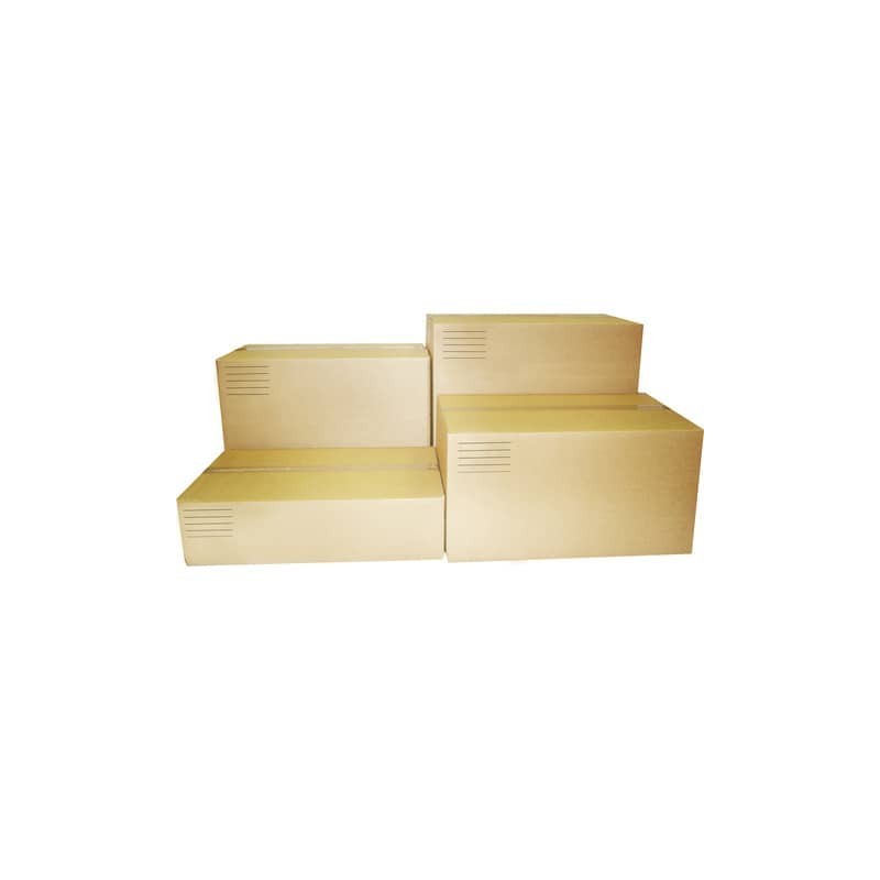 Scatole americane imballo di cartone a 2 onde 600x400x400 mm colore avana - conf. 10 pezzi - 12646701