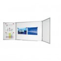 Lavagna bianca magnetica cancellabile Legamaster Economy plus 3 pannelli bianco 90x120-240 cm- 7-100554