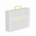 Valigetta portadocumenti Favorit a una chiusura polionda cannettato bianco trasparente 27x38 cm dorso 8 cm - 10050
