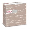 Tovaglioli piegati 1 velo Fato Tablewear 40x40 cm pura cellulosa decoro Perle nocciola - conf. 50 pezzi - 88446700