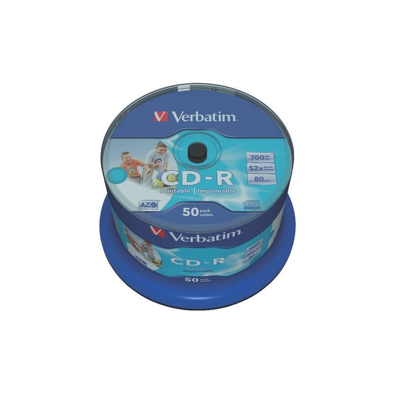 CD-R AZO Verbatim 52x 700 MB spindle case da 50 cd - 43438