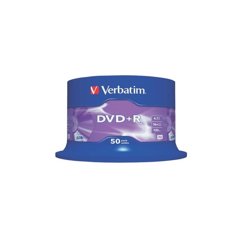DVD+R Verbatim 16x 4,7 GB Spindle Case da 50 dvd - 43550