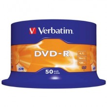 DVD-R Verbatim 16x 4.7 GB Spindle Case in confezione da 50 dvd-r - 43548