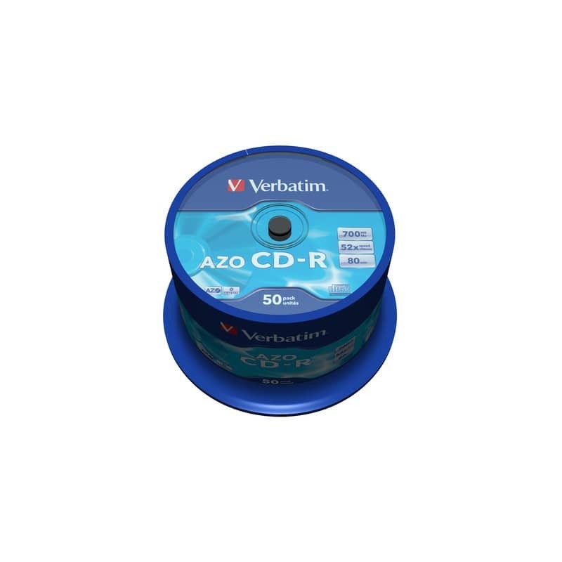 CD-R AZO Verbatim 52x 700 MB Spindle Case da 50 cd-r - 43343