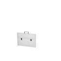 Valigetta portadisegni Favorit a due chiusure polionda cannettato bianco trasparente 52x73 cm dorso 3 cm - 10050