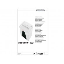 Distruggidocumenti uso moderato HSM SECURIO B22 - P-2 - 33 L - taglio a strisce 5,8 mm - bianco - 1831121