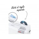 Distruggidocumenti uso moderato HSM Shredstar S10 - P-2 - 18 L - taglio a strisce 6 mm - bianco/argento - 1042121