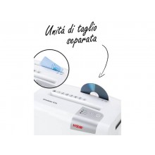 Distruggidocumenti uso moderato HSM Shredstar S10 - P-2 - 18 L - taglio a strisce 6 mm - bianco/argento - 1042121
