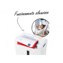Distruggidocumenti uso moderato HSM Shredstar S10 - P-2 - 18 L - taglio a strisce 6 mm - bianco/argento - 1042121