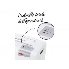 Distruggidocumenti uso moderato HSM Shredstar S10 - P-2 - 18 L - taglio a strisce 6 mm - bianco/argento - 1042121