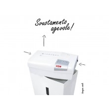 Distruggidocumenti uso moderato HSM Shredstar S10 - P-2 - 18 L - taglio a strisce 6 mm - bianco/argento - 1042121