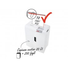 Distruggidocumenti uso moderato HSM Shredstar X10 - P-4 - 20 L - taglio a frammenti 4,5x30 mm - 1045111