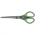 Forbici in blister Q-Connect Softgrip lame simmetriche grigio/verde 17,5 cm KF00753