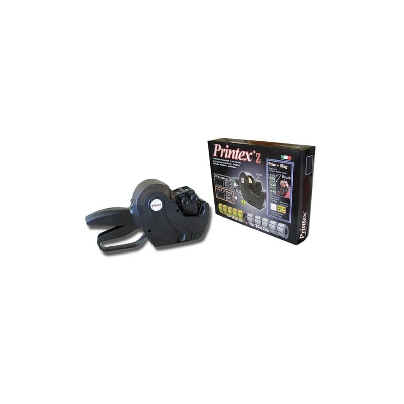 Prezzatrice"Taglio prezzo/Sconto/Prezzo scontato" Printex 2 linee 1 prezzatrice+ 10 rotoli + 1 inkrool nero- pz172619nntk