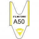Rotolo tagliandi per eliminacode Printex 2000 tagliandi f.to lettera + 2 cifre giallo - Conf. 5 pezzi - TR/ROLL/GIA