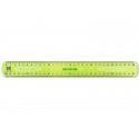 Triplo decimetro ARDA Linea Elastika plastica flessibile verde trasparente 30 cm - EL30P (Conf.10)