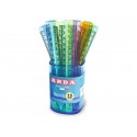 Righello ARDA Uni polistirolo colori assortiti Conf. 50 pezzi - 282C
