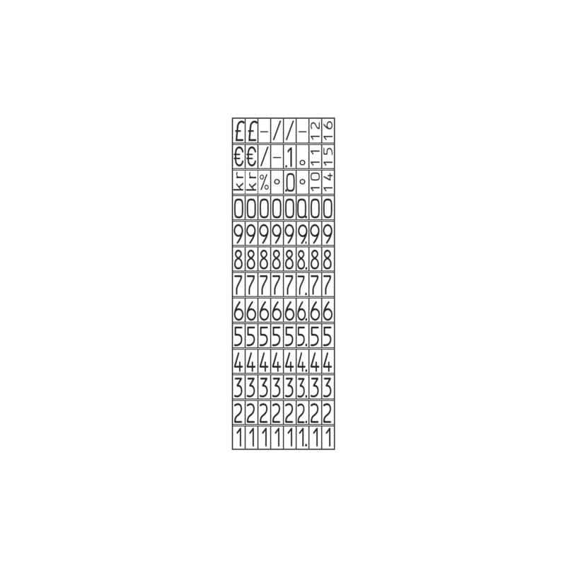 Prezzatrice Avery 1 linea - 8 caratteri nero PL1/8