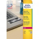 Etichette permanenti poliestere argento Avery Ø 30 mm - 48 et/foglio - laser monocolore - conf. 20 ff L6129-20