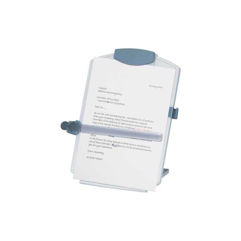 Leggio per computer Desktop Easel Copyholder Q-Connect A4 grigio chiaro  KF04521