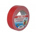 Nastro adesivo in tela Tes 702 SYROM formato 38 mm x 25 m - materiale tela plastificata rosso - 1733