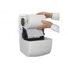 Dispenser di asciugamani a rotolo AQUARIUS* in plastica bianco 7955