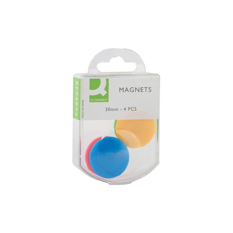 Magneti per lavagne bianche Q-Connect assortiti 25 mm conf. da 4 - KF02041