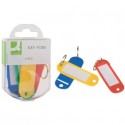 Targhette portachiavi Q-Connect 5,8x2 cm plastica colori assortiti conf. da 6 - KF02036