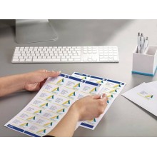 Etichette bianche per indirizzi AVERY Ultragrip™ 63,5x38,1 mm - 21 et/foglio stampanti laser cf. 100 fogli L7160-100