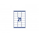 Etichette bianche per indirizzi AVERY Ultragrip™ 63,5x38,1 mm - 21 et/foglio stampanti laser cf. 100 fogli L7160-100