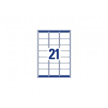 Etichette bianche per indirizzi AVERY Ultragrip™ 63,5x38,1 mm - 21 et/foglio stampanti laser cf. 100 fogli L7160-100
