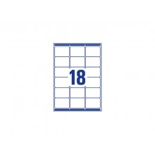 Etichette bianche per indirizzi AVERY Ultragrip™ 63,5x46,6 mm - 18 et/foglio - stampanti laser cf. 100 fogli L7161-100