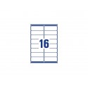 Etichette bianche per indirizzi AVERY Ultragrip™ 99,1x33,9 mm - 16 et/foglio - stampanti laser cf. 100 fogli L7162-100