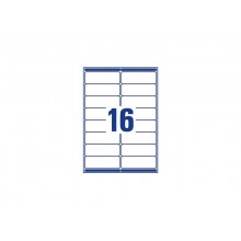 Etichette bianche per indirizzi AVERY Ultragrip™ 99,1x33,9 mm - 16 et/foglio - stampanti laser cf. 100 fogli L7162-100