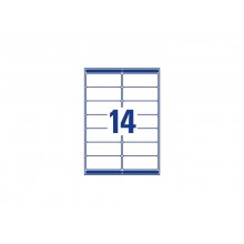 Etichette bianche per indirizzi AVERY Ultragrip™ 99,1x38,1 mm - 14 et/foglio - stampanti laser cf. 100 fogli L7163-100
