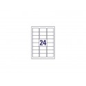 Etichette bianche per buste AVERY QuickDRY™ 63,5x33,9 mm - 24 et/foglio - stampanti inkjet - cf. 25 fogli J8159-25